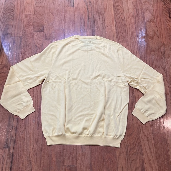 Brooks Brothers NWT Yellow Crew Neck Sweater Size XXL 100% Supima Cotton - Picture 11 of 13